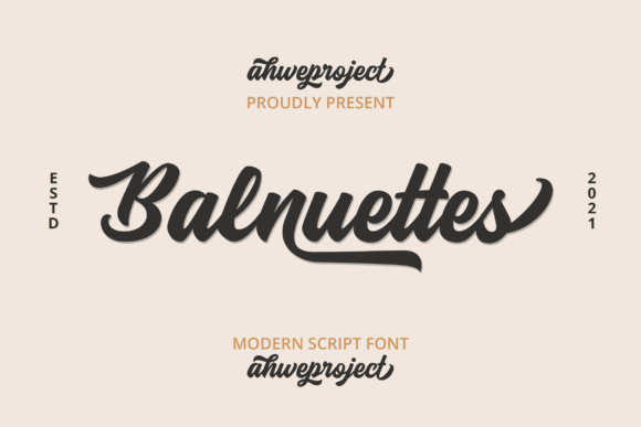 Balnuettes Script Font for Elegant Handmade Designs