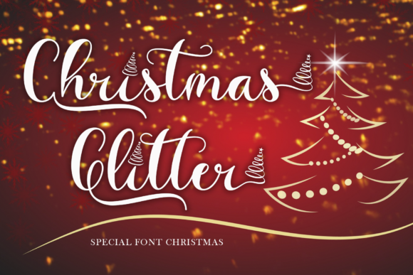 Christmas Glitter Font for Elegant Web Design
