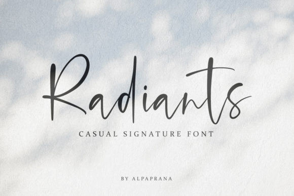 Radiants: Elegant Script Font for Web Design