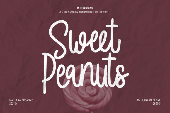 Sweet Peanuts Script Font for Crafters